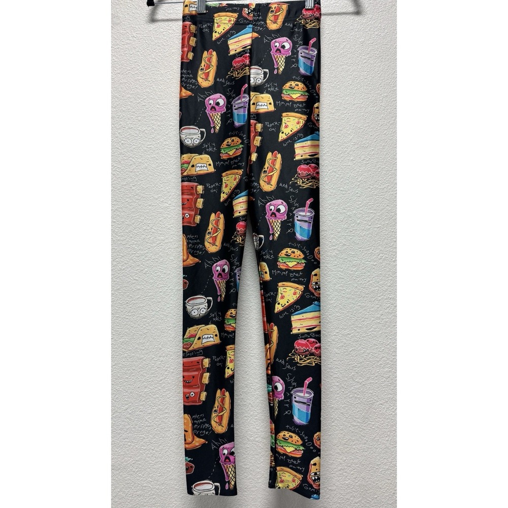 BlackMilk Munchies leggings XXS Foodie Black - Picture 2 of 3